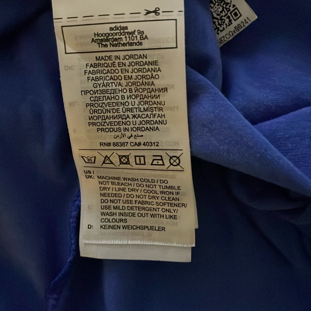 Sz M Adidas Men's Blue Performance t Shirt with adidas logo - Picture 10 of 13